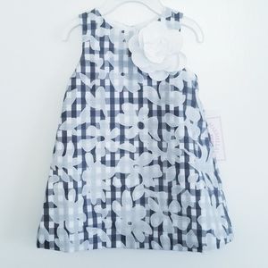 NWT Floral Gingham Print Baby Dress Size 12M